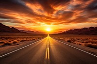 Straight road outdoors horizon highway. AI generated Image by rawpixel.