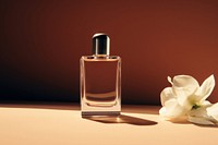 Bottle of perfume cosmetics flower petal. AI generated Image by rawpixel.