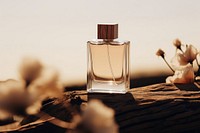 Bottle of perfume cosmetics container nature. AI generated Image by rawpixel.