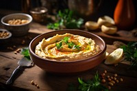 Hummus food ingredient vegetable. AI generated Image by rawpixel.
