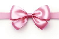 Pink ribbon with bow white background celebration accessories. AI generated Image by rawpixel.