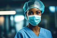 Black female doctor surgeon portrait hospital. AI generated Image by rawpixel.