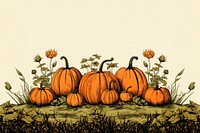 Pumpkin border vegetable halloween nature. AI generated Image by rawpixel.