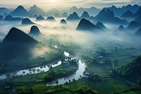 China landscape panoramic outdoors. AI generated Image by rawpixel.