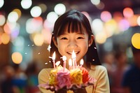 Thai girl party cake birthday. AI generated Image by rawpixel.