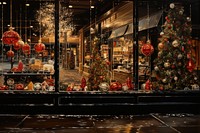 Christmas christmas glass store. AI generated Image by rawpixel.