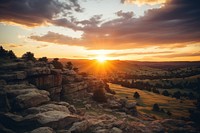 National park outdoors nature sunset. AI generated Image by rawpixel.