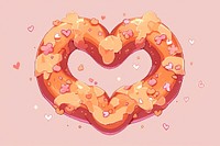 A pretzel dessert food confectionery. AI generated Image by rawpixel.