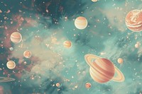 Planets with planets space astronomy universe. AI generated Image by rawpixel.