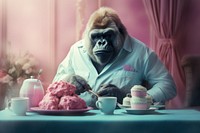 Gorilla mammal animal ape. AI generated Image by rawpixel.