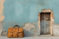 Luggage building handbag brown. AI generated Image by rawpixel.