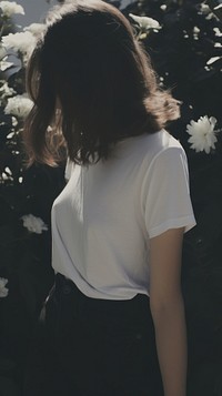 Women flower adult white. AI generated Image by rawpixel.