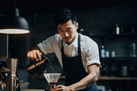 Barista adult chef concentration. AI generated Image by rawpixel.