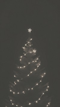 Christmas tree outdoors light night. AI generated Image by rawpixel.