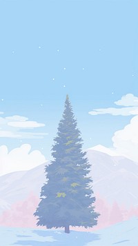 Christmas tree plant fir tranquility. AI generated Image by rawpixel.