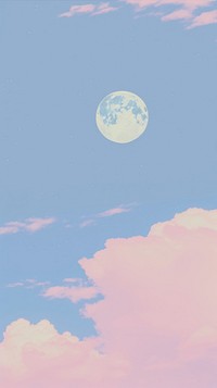 Rainbow and moon astronomy outdoors nature. AI generated Image by rawpixel.