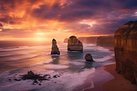 12 Apostles landscape outdoors horizon. AI generated Image by rawpixel.