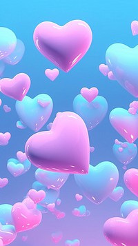 Aesthetic hearts wallpaper backgrounds petal transparent. AI generated Image by rawpixel.