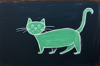 Cat blackboard animal mammal. AI generated Image by rawpixel.