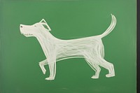 Dog blackboard sketch green. AI generated Image by rawpixel.