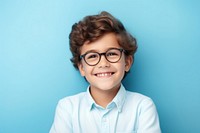 Boy cheerful portrait glasses. AI generated Image by rawpixel.
