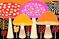 Abstract mushroom pattern drawing fungus. AI generated Image by rawpixel.