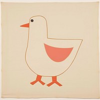 Abstract chick painting textile animal. AI generated Image by rawpixel.