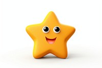 Cartoon star character white background confectionery happiness. AI generated Image by rawpixel.