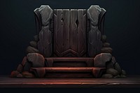 Dark wood podium furniture chair architecture. AI generated Image by rawpixel.