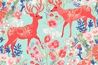 Deer pattern art backgrounds animal. AI generated Image by rawpixel.