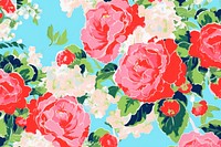 Flower pattern art backgrounds plant. AI generated Image by rawpixel.