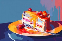 Birthday Cake Being Served In Restaurant cake dessert food. AI generated Image by rawpixel.