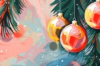 Christmas decorations pattern art illuminated. AI generated Image by rawpixel.