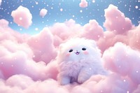 Fluffy pastel galaxy mammal nature pet. 