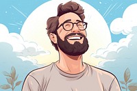 Man laughing adult smile. AI generated Image by rawpixel.