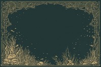 Under the sea backgrounds pattern frame. AI generated Image by rawpixel.