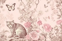 Butterfies and flowers wallpaper pattern animal. AI generated Image by rawpixel.