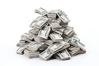 Dollars stack money white background investment. AI generated Image by rawpixel.