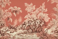 Coral reef wallpaper painting pattern. AI generated Image by rawpixel.