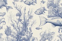 Fish wallpaper pattern drawing