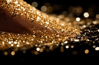 Gold glitter backgrounds black macro photography. AI generated Image by rawpixel.
