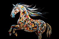 Horse art animal mammal. AI generated Image by rawpixel.