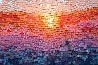Sunset mosaic art backgrounds. AI generated Image by rawpixel.