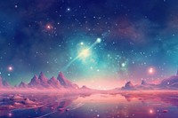 Planets in galaxy space landscape astronomy. AI generated Image by rawpixel.