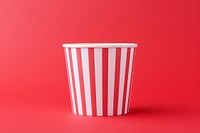 Paper bucket with red stripe cup disposable cookware. AI generated Image by rawpixel.