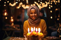 Somali woman party birthday dessert. AI generated Image by rawpixel.