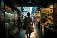 Asian backpacker in bangkok street walking adult. AI generated Image by rawpixel.