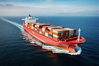 Container ship vehicle ocean boat. AI generated Image by rawpixel.
