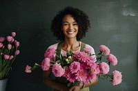 Multiracial 40 years old female florist cheerful flower adult. AI generated Image by rawpixel.