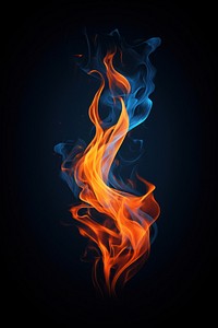Flame fire blue illuminated. AI generated Image by rawpixel.